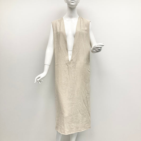 Spring2000 Hermès by Martin Margiela Linen Vareuse sleeveless dress