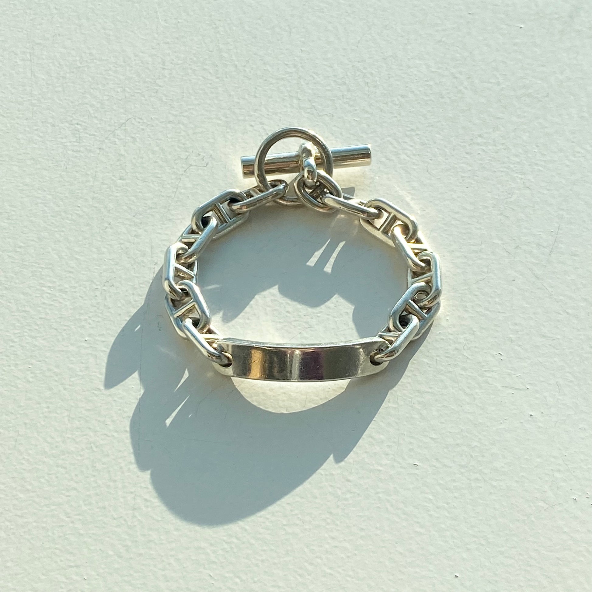 60s HERMES エルメス シェーヌダンクル ID ブレスレット バングル 60s HERMES エルメス シェーヌダンクル ID ブレスレット バングル