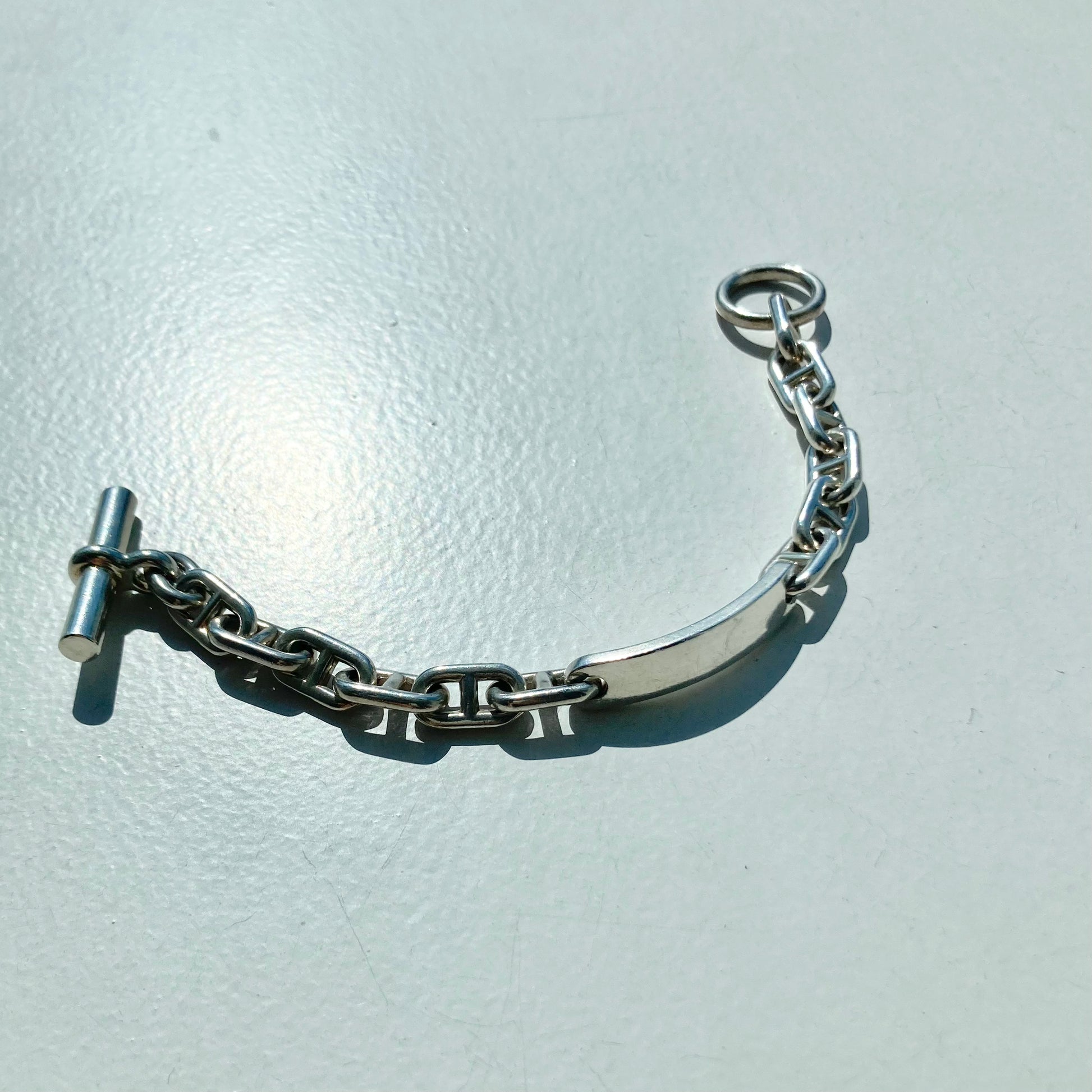 60s HERMES エルメス シェーヌダンクル ID ブレスレット バングル 60s HERMES エルメス シェーヌダンクル ID ブレスレット バングル