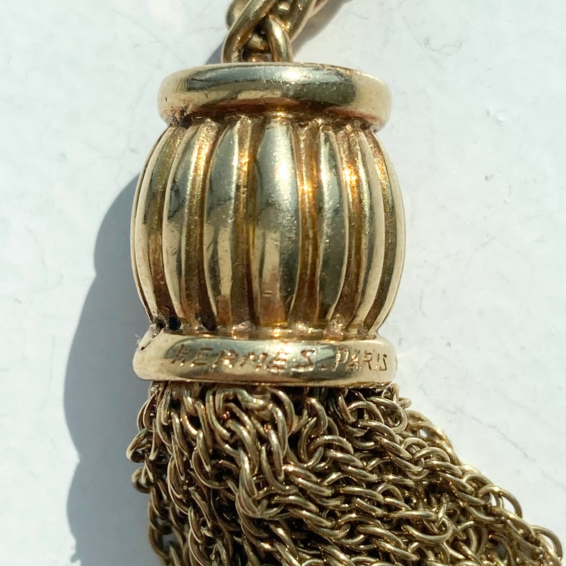 60s Hermes Charm vintage 18K エルメス チャーム タッセル フリンジ 60s Hermes Charm vintage 18K エルメス チャーム タッセル フリンジ