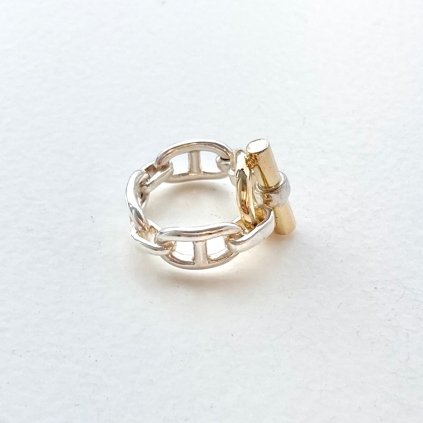 -60s Hermès Chaine d'ancre Ring vintage SV800 AU750