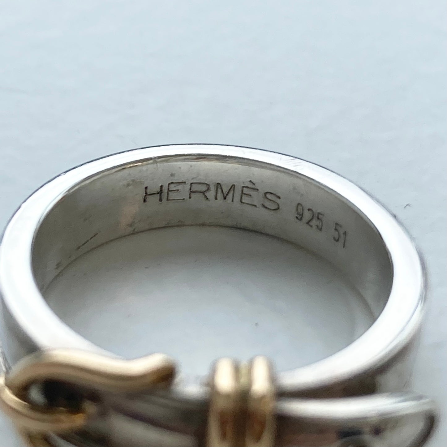 Hermès Ceinture ring vintage SV925 AU750 #11