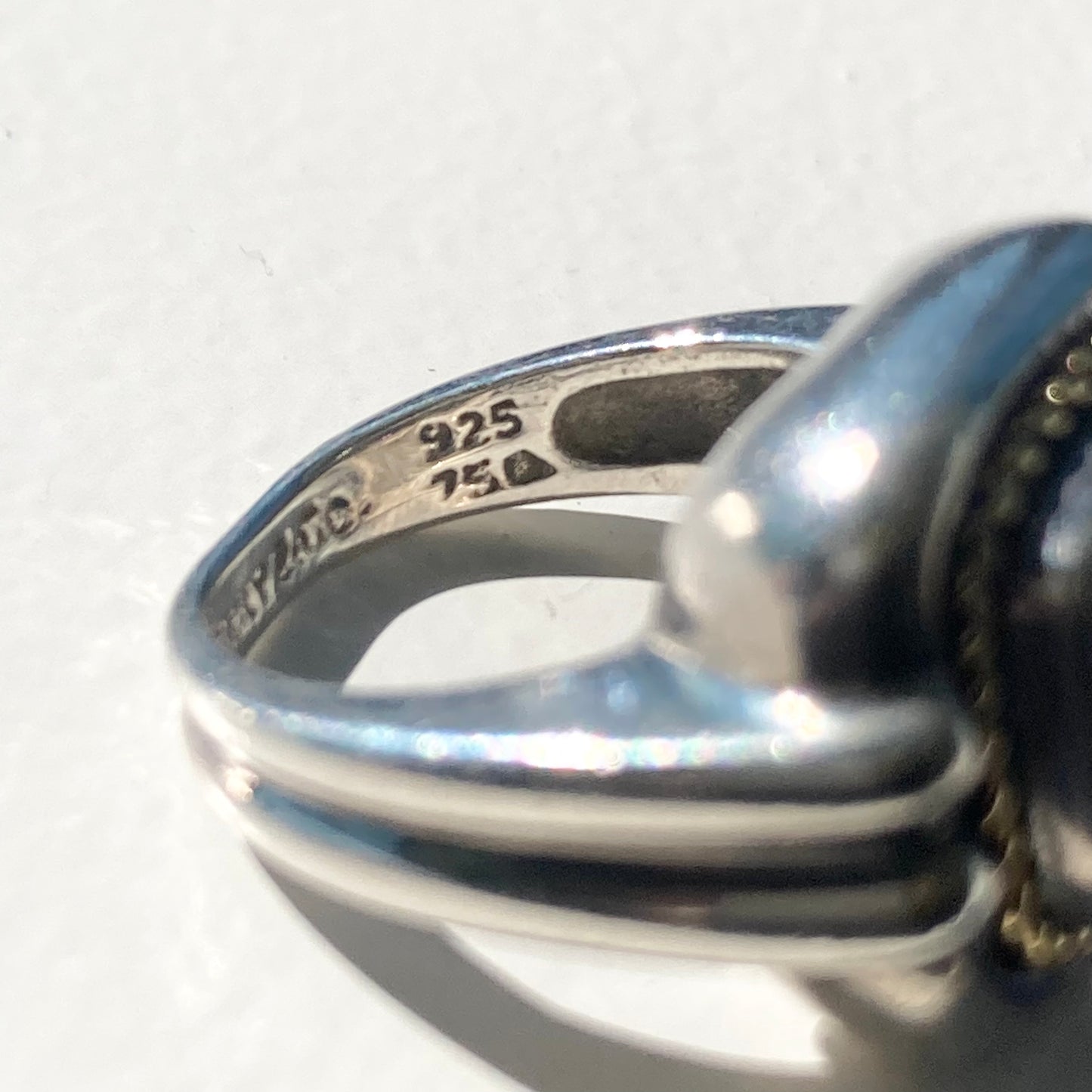 80s TIFFANY&Co. vintage Amethyst Ring SV925 AU750 #12-13