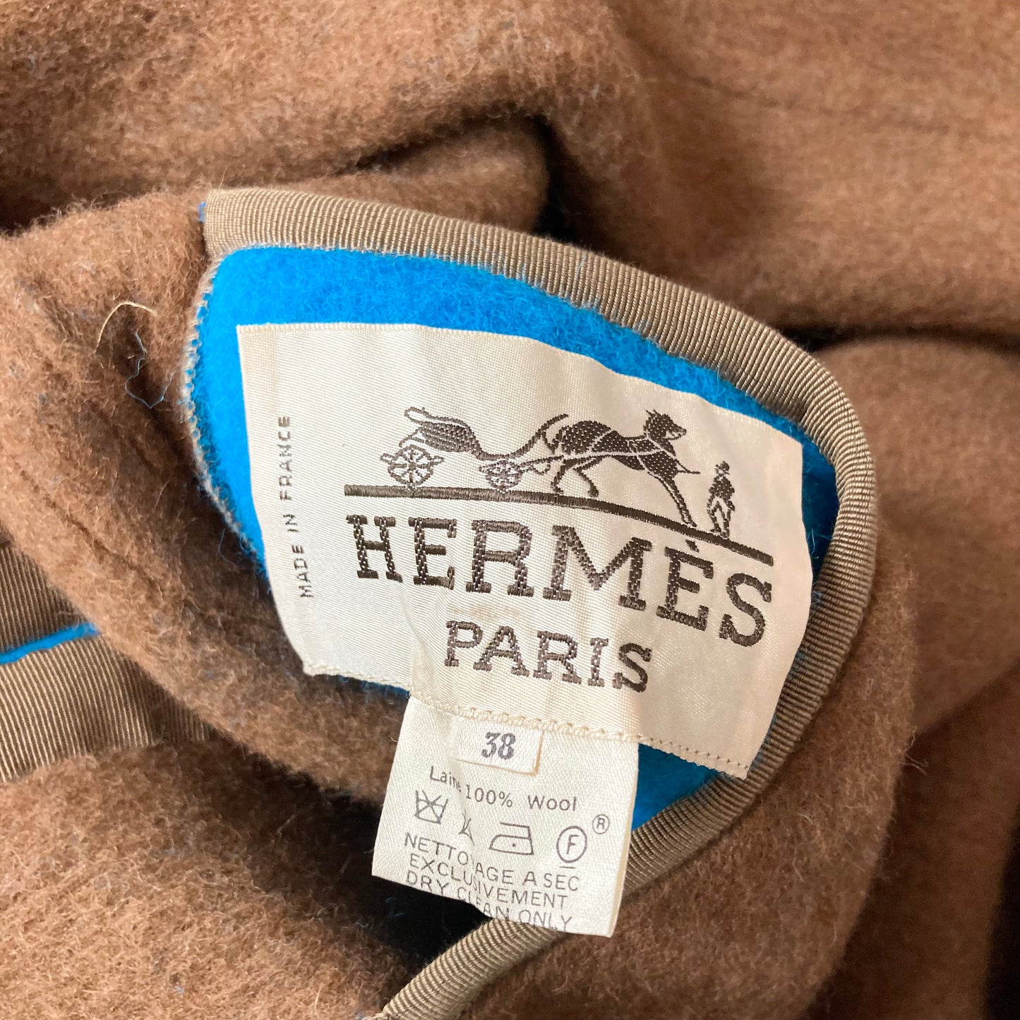 70s Hermès reversible over coat vintage