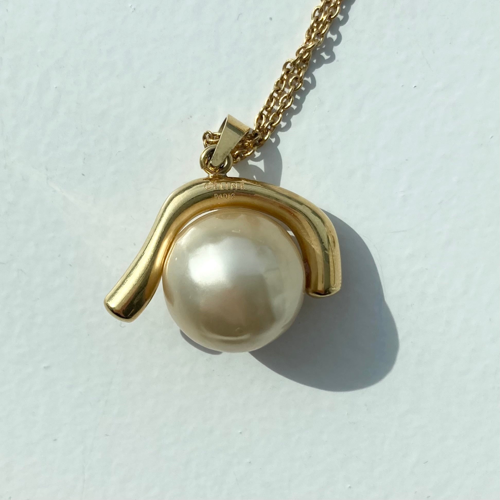 Celine by Phoebe Philo Fake pearl necklace セリーヌ フィービー期 ...