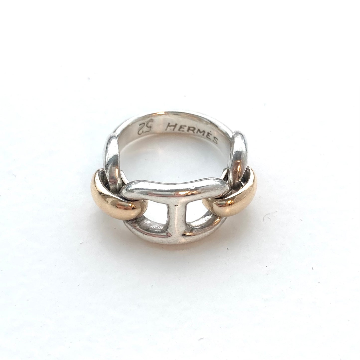 -60s Hermès Chaine d'ancre Ring vintage SV800 AU750