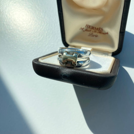 Early2000 Hermès Olympe ring vintage SV925 AU750