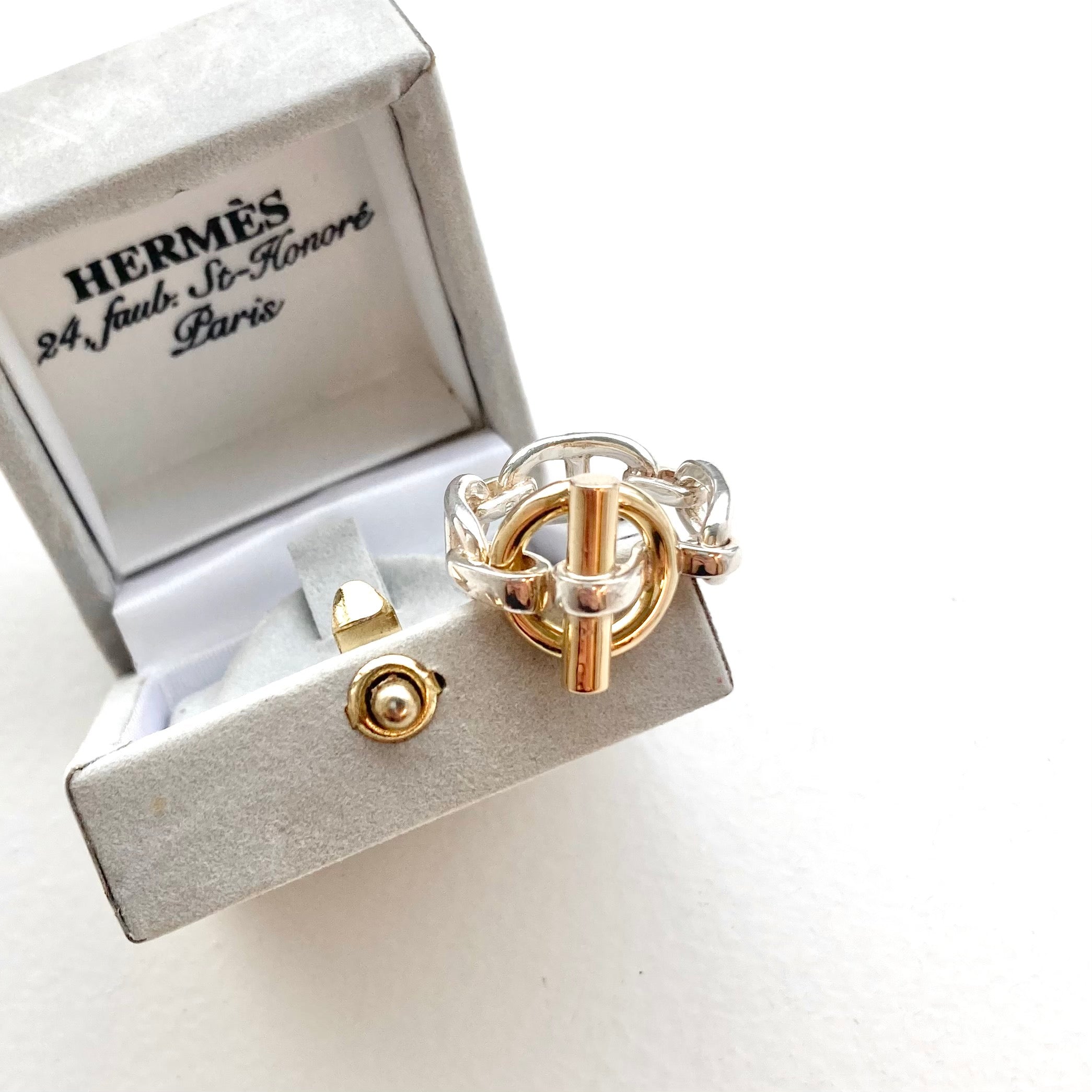 60s HERMES Chaine dunkle Ring vintage エルメス シェーヌダンクル 